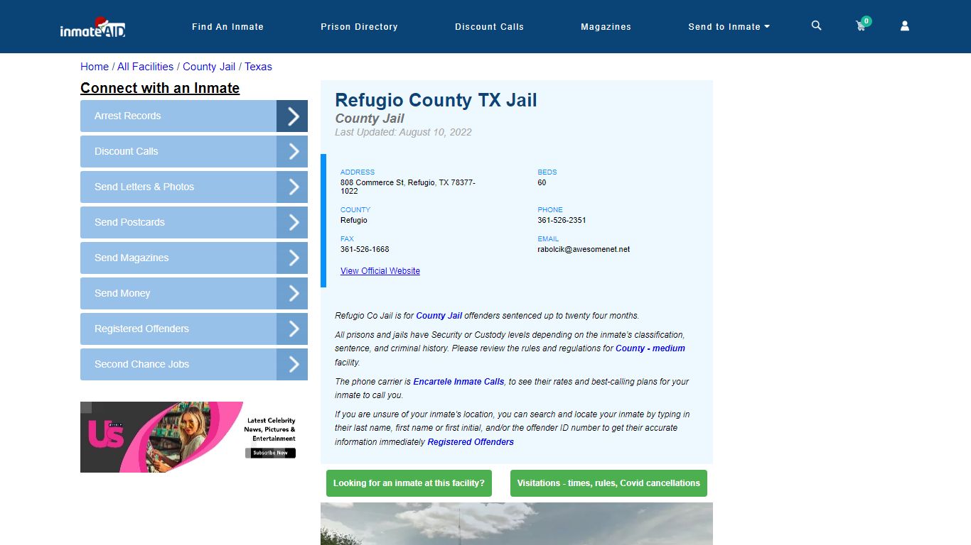Refugio County TX Jail - Inmate Locator - Refugio, TX
